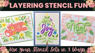 3 WAYS to Use Spellbinders Layering Christmas Stencils Including SOLAR PASTE from Simon Hurley