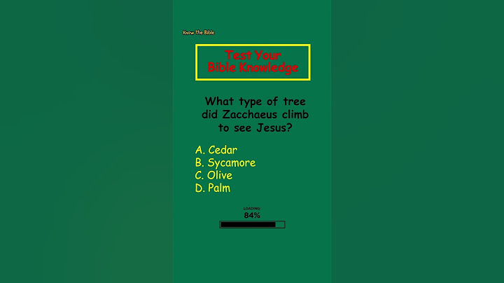 What type of tree did Zacchaeus climb to see Jesus? #biblequiz #learnbible