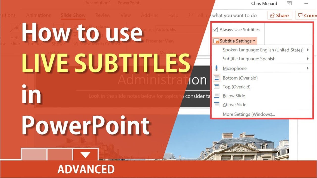 record powerpoint presentation with subtitles