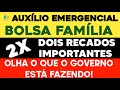 23/12 AUXÍLIO EMERGENCIAL BOLSA FAMÍLIA: 2X RECADOS IMPORTANTES...OLHA O QUE O GOVERNO ESTÁ FAZENDO