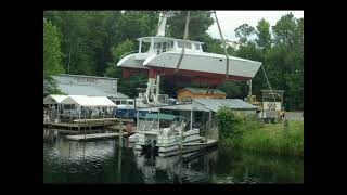 Launching Happy Feets, Watercats 46Ph Sailing Catamaran