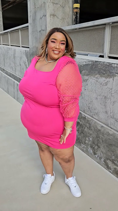 GOOD VIBES, GOOD OUTFIT A LADY IS PRETTY IN PINK #plussizefashion #prettyinpink #fashion #SHEIN #