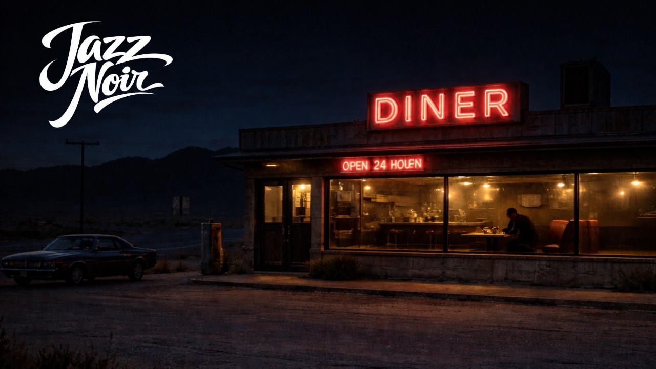 Desert Diner Noir — 5 Hours of 1940s–1950s Jazz for Focus & Unwind | Midnight Highway Ambience