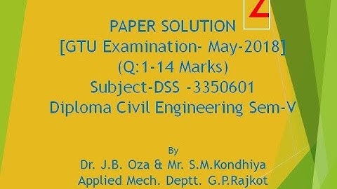 Design of Steel Structures-Paper Solution-Q:1 (May2018)
