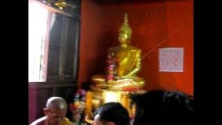 LP Kerng reblessing the amulets we got from him on 25 July 2010