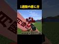 1週間の感じ方です #マイクラ #short