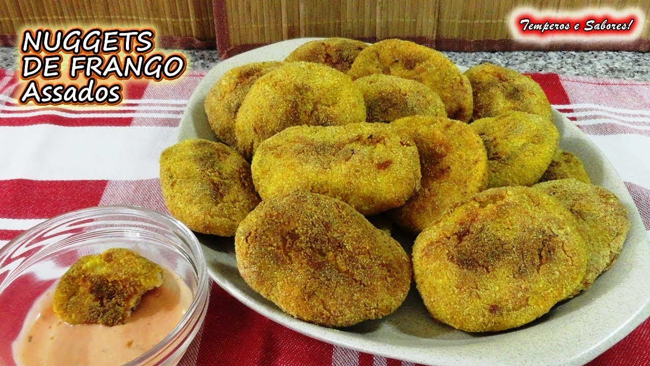 NUGGETS DE FRANGO ASSADOS Saudáveis e deliciosos