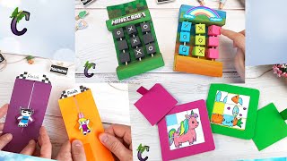 DIY - 3 board GAMES | How to make a paper game