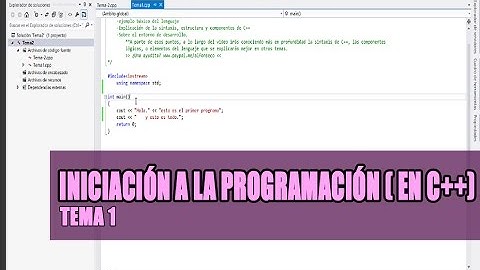 Iniciación a la programación c++ - Tema 1 - Introducción al lenguaje C++