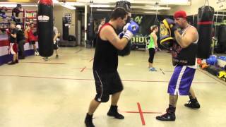 Gary Kopas training at the Nelson Boxing gym in Saskatoon