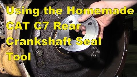 Using the Homemade Cat C7 Rear Main Crankshaft Seal Tool
