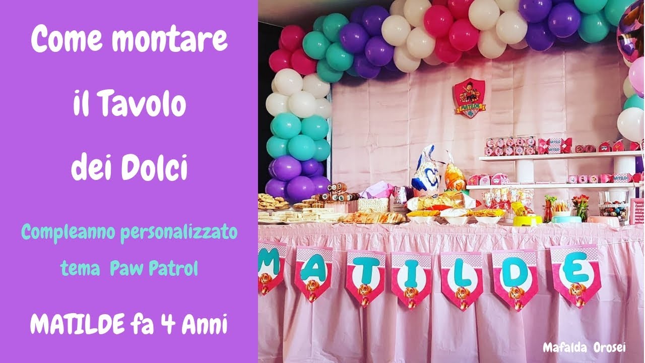 Come montare il tavolo dei dolci - Compleanno Matilde 