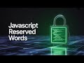 JavaScript Reserved Words | JS Tutorial In Hindi | Part 94