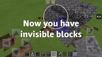 How to get invisible blocks in Minecraft pe