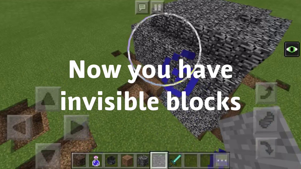 How to get invisible blocks in Minecraft pe - YouTube