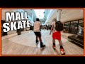 Skating inside a mall rollerbearding
