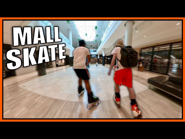 SKATING INSIDE A MALL @rollerbearding class=