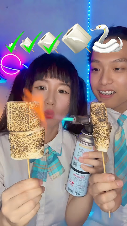 Marshmallow challenge 🍡🧻#asmr #mukbang #marshmallow