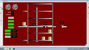 Motion Control almacén 3 ejes SIMULADO (vídeo 1): SoMachine (codesys) + VISUalization