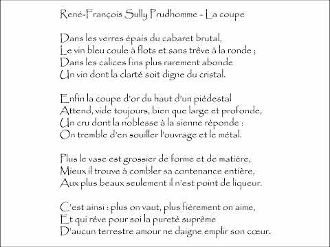 Sully Prudhomme (René-François) : LA COUPE - Dans les verres épais du cabaret brutal, @PoemeMinute