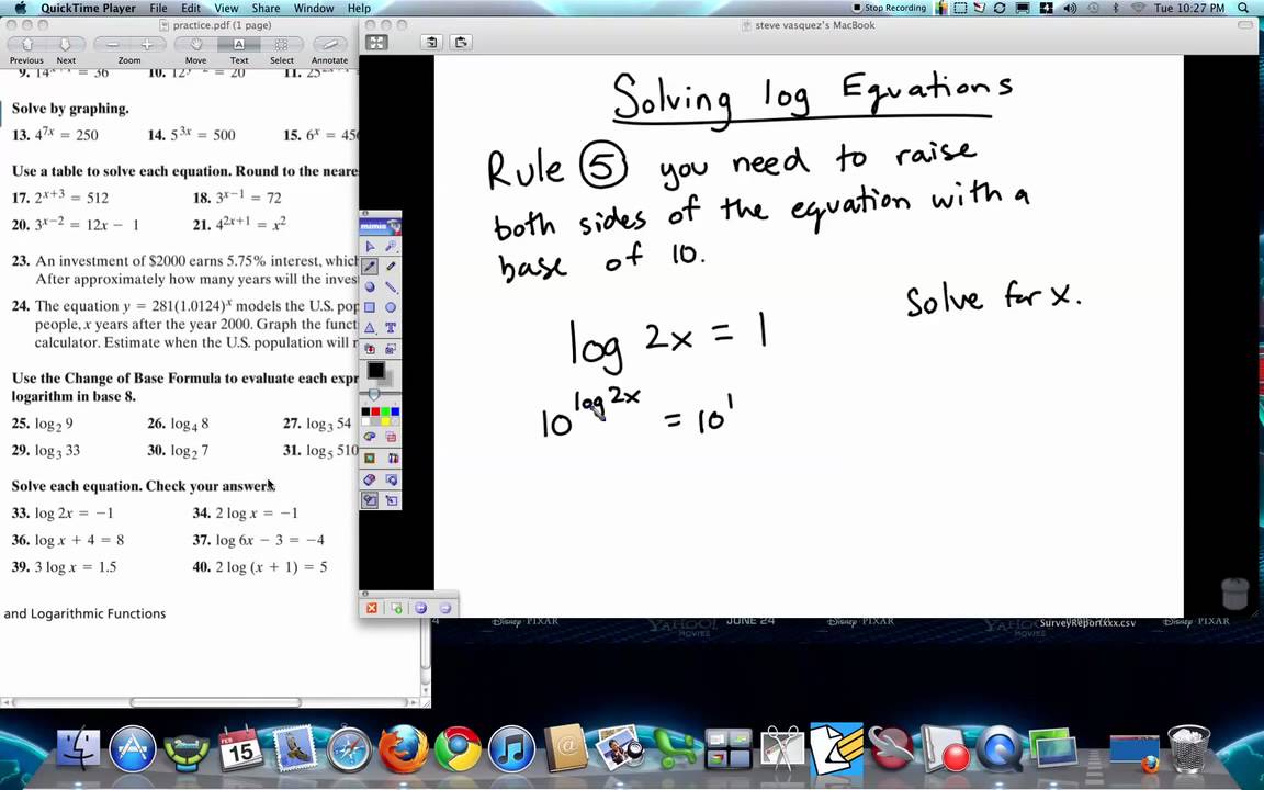 Solving Logarithmic equations - YouTube