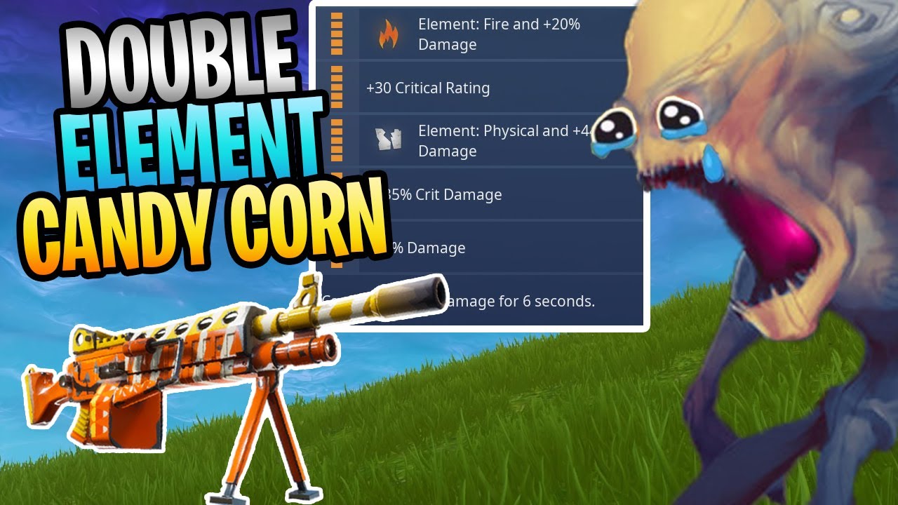 FORTNITE Double Element CANDY CORN LMG Save The World Gameplay YouTube