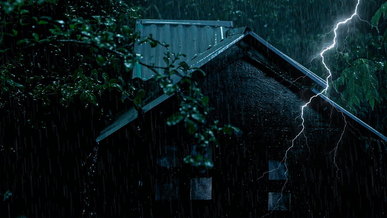 Gentle Night RAIN - Rain Sounds For Sleeping - Very Heavy Rain for SLEEP, Reduce Stress, Relax, ASMR