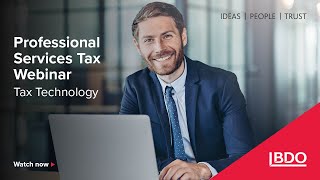 PS Tax Webinar - Tax technology, hosted by Ian Bowden and Jason Land