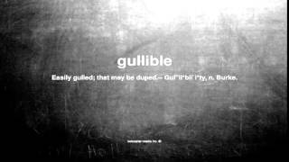 What does gullible mean