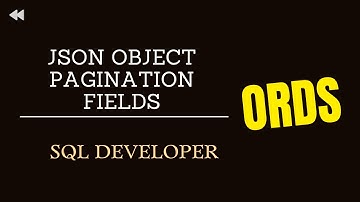 How to do Pagination with ORDS REST API using SQL developer, limit offset hasmore in ORDS