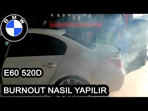 BURNOUT NASIL YAPILIR BMW E60 / LASTİKLER YANDII !!