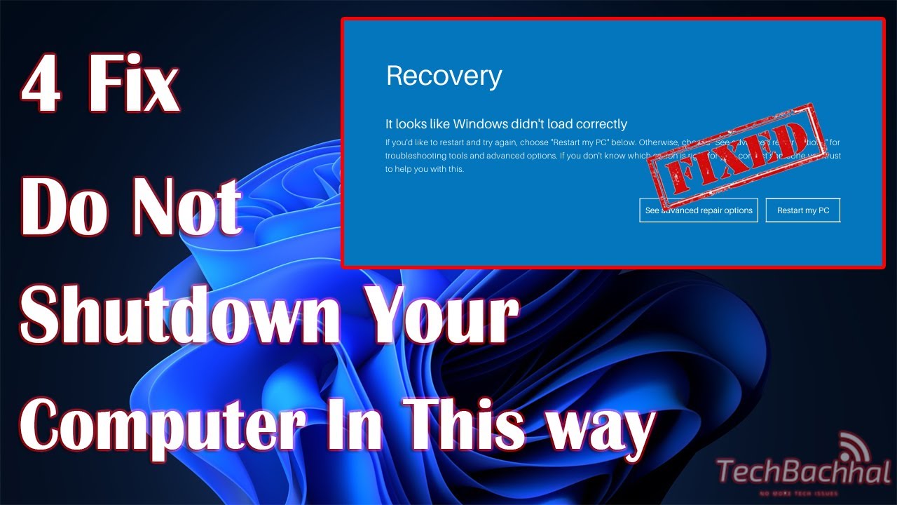 Do Not Shutdown Your Computer In This way - YouTube