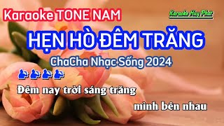 Karaoke Nhạc Sống Hẹn Hò Đêm Trăng(TONE NAM) Điệu ChaChaCha Cực Đã||Phát Organ