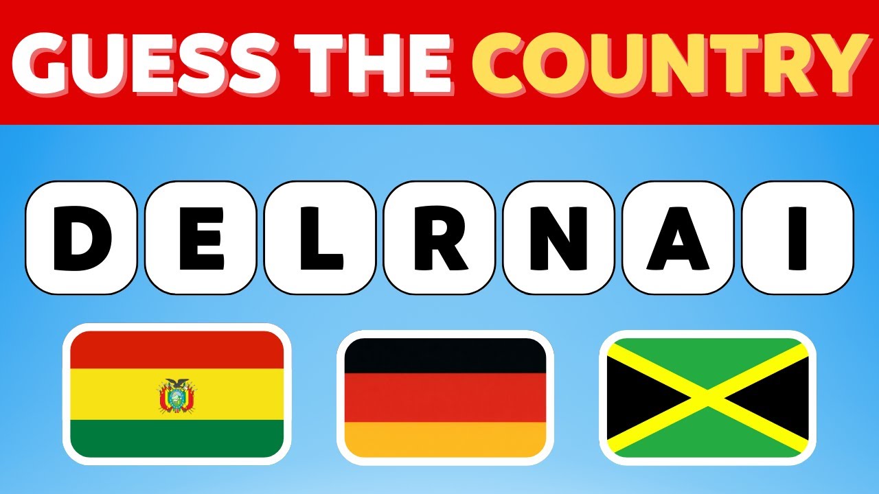 Guess the Country by its Scrambled Name - Country Quiz  - QUIZIFIED PRO