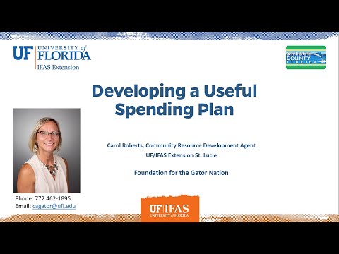 UF/IFAS Extension St Lucie County - Creating a Useful Spending Plan