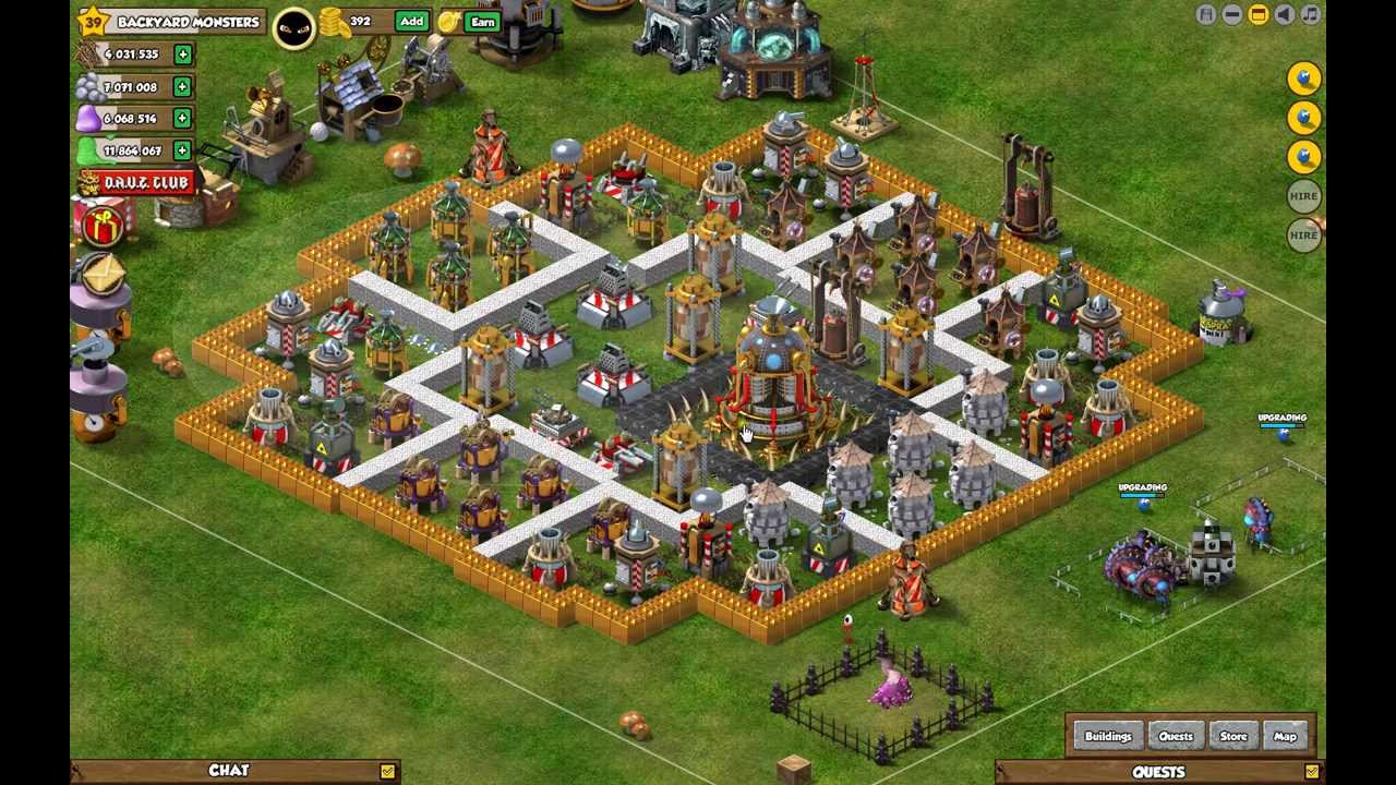 Backyard Monsters Town Hall Level 8 Youtube