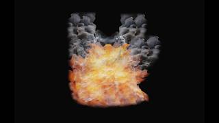 Explosion 3D Animation Vfx with Simple Polygon and Textures