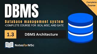 Overall DBMS Architecture | DBMS Course | Lesson - 1.3