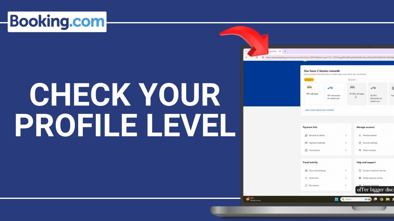 Как проверить уровень своего профиля на Booking.com