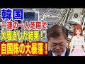 【韓国】韓国の株式相場がヤバい！…【韓国ニュース：ウォン安】