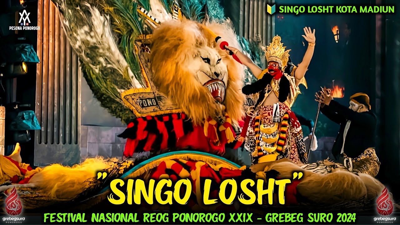 ISTIMEWA..!! Reog SINGO LOSHT Kota Madiun Hadirkan Barongan Macan Putih Gemparkan Panggung Festival