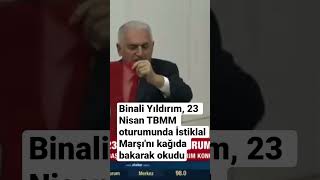 Binali Yıldırım, İstiklal Marşını Kağıda Bakarak Okudu Çim Ilıçdaroğlu Çim2023