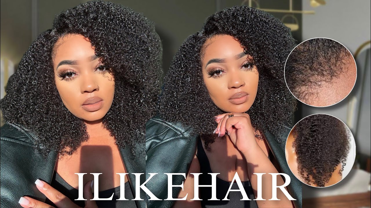 Realistic HD Afro Kinky Coily Wig With Ventilated kinky Edges