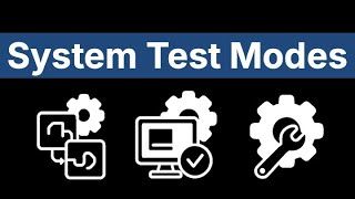 System Test Modes | System Integration, System Testing and System Maintenance