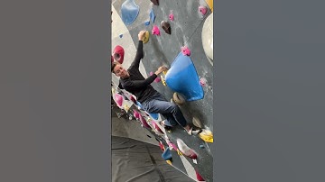 Trick for overhangs- twist your hip into the wall #climbing