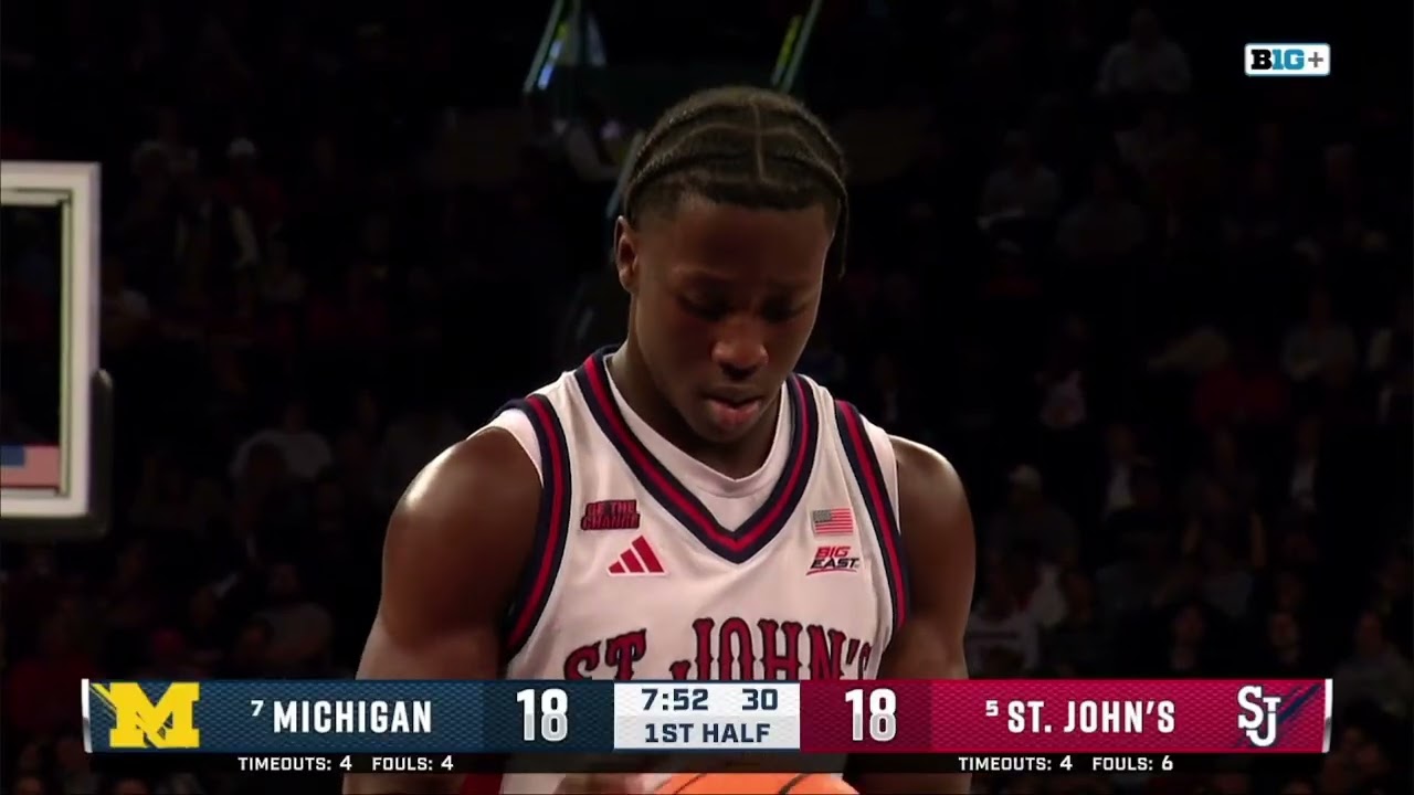 Michigan vs State John's Highlights | Men Basketball Oct 25,2025