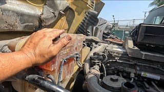 HELPING out a customer get back on his feet, truck needs a little TLC.