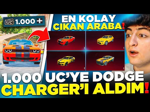 1.000 UC'YE HAYALİMDEKİ DODGE CHARGER'İ ALDIM! ( EN KOLAY ÇIKAN ARABA! 😲 ) - PUBG Mobile