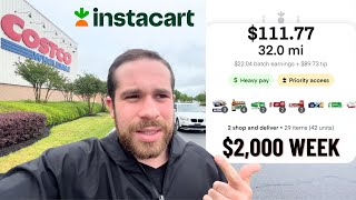 Another $2,000 Week doing Instacart / Faster means more money