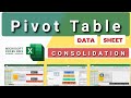 Pivot Table In Excel | How to Use Consolidation Pivot Table | Beginners Tutorial #sheet
